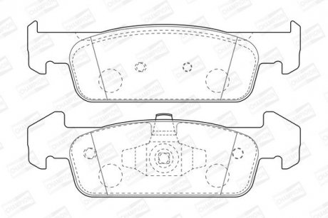Гальмівні колодки передні Renault Clio, Logan, Sandero, Twingo / Dacia Logan, Sandero (2011->) CHAMPION 573441CH