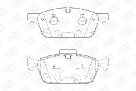 Гальмівні колодки передні Mercedes Gl, GLE, M-Class CHAMPION 573448CH (фото 1)