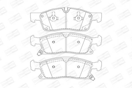 Гальмівні колодки передні Mercedes M-Class, GLE (W166), GLS, GL (X166) / Jeep Grand Cherokee IV CHAMPION 573459CH (фото 1)