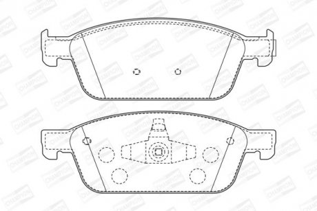 Гальмівні колодки передні Ford Focus III, Kuga II, Tourneo Connect, Transit Connect CHAMPION 573460CH