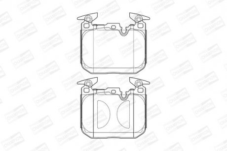 Гальмівні колодки передні BMW 1 / 2 / 3 / 4 CHAMPION 573602CH (фото 1)