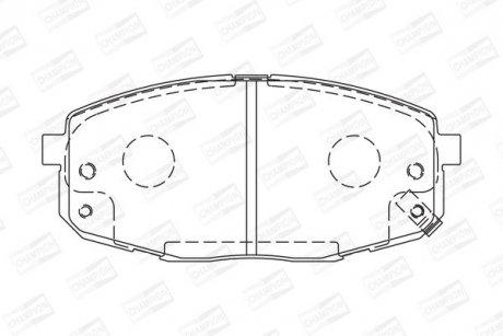 Гальмівні колодки передні KIA Carens, Ceed / Hyundai I30 CHAMPION 573730CH (фото 1)