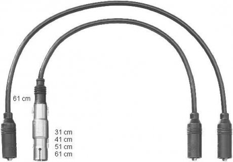 Комплект кабелів запалювання VW SHARAN CHAMPION CLS238 (фото 1)