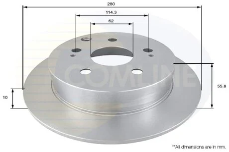 Comline - Диск гальмівний з покриттям COMLINE ADC01168