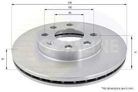 Comline - Диск гальмівний вентильований COMLINE ADC1008V