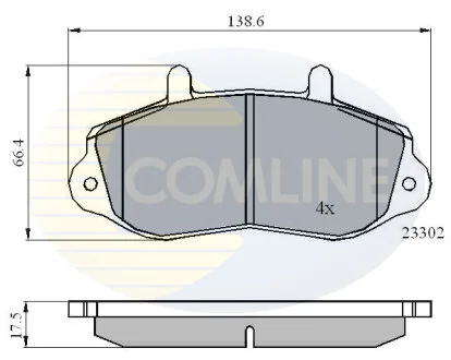 Comline - Гальмівні колодки до дисків COMLINE CBP01021