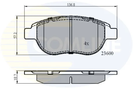 Comline - Гальмівні колодки до дисків COMLINE CBP01038