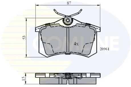 Comline - Гальмівні колодки до дисків COMLINE CBP0108