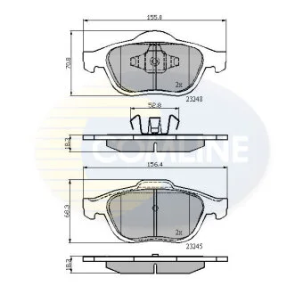 Comline - Гальмівні колодки до дисків COMLINE CBP01116