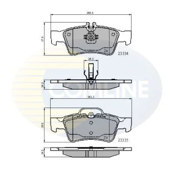 Comline - Гальмівні колодки до дисків COMLINE CBP01118
