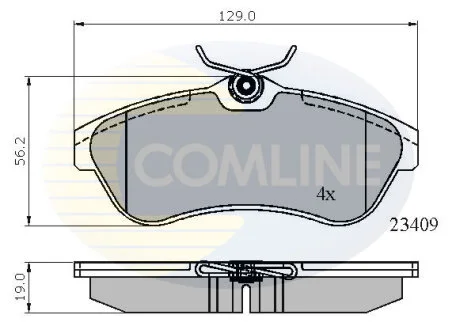 Comline - Гальмівні колодки до дисків COMLINE CBP01146