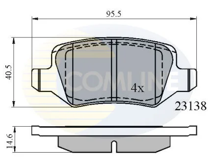 Comline - Гальмівні колодки до дисків COMLINE CBP01149