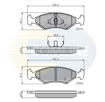 Comline - Гальмівні колодки до дисків COMLINE CBP0118