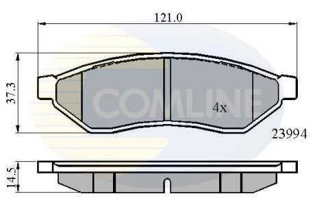 - Гальмівні колодки до дисків COMLINE CBP01190