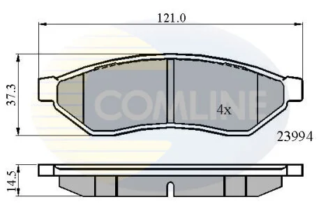 Comline - Гальмівні колодки до дисків COMLINE CBP01190
