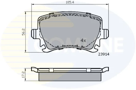 Comline - Гальмівні колодки до дисків COMLINE CBP01284