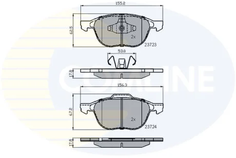 Comline - Гальмівні колодки до дисків COMLINE CBP01323