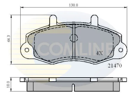Comline - Гальмівні колодки до дисків COMLINE CBP0132