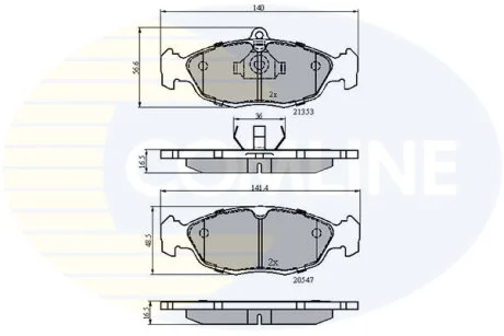 Comline - Гальмівні колодки до дисків COMLINE CBP0134