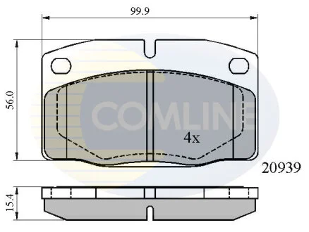 Comline - Гальмівні колодки до дисків COMLINE CBP0135