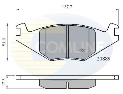 Comline - Гальмівні колодки до дисків COMLINE CBP0136