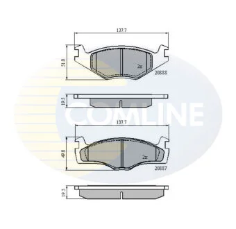 Comline - Гальмівні колодки до дисків COMLINE CBP0149