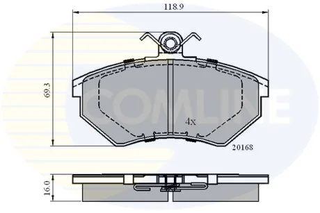 Comline - Гальмівні колодки до дисків COMLINE CBP0152