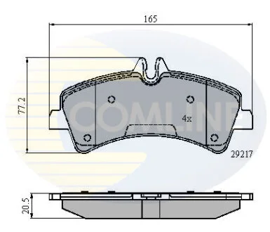 Comline - Гальмівні колодки до дисків COMLINE CBP01575