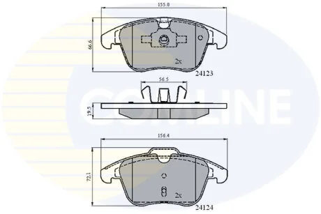 Comline - Гальмівні колодки до дисків COMLINE CBP01591