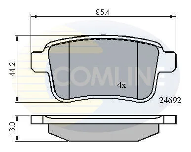 Comline - Гальмівні колодки до дисків COMLINE CBP01715