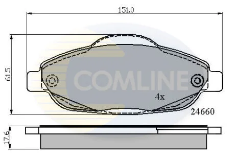 Comline - Гальмівні колодки до дисків COMLINE CBP01765