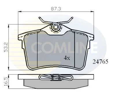 Comline - Гальмівні колодки до дисків COMLINE CBP01797
