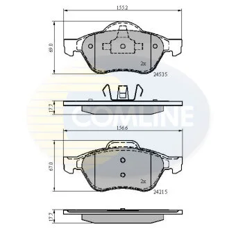 Comline - Гальмівні колодки до дисків COMLINE CBP02017