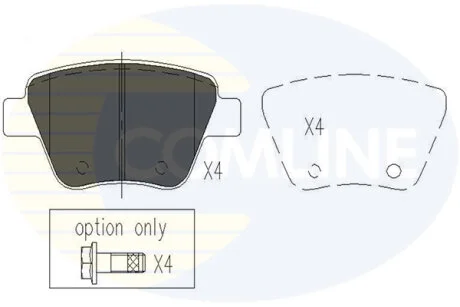 Comline - Гальмівні колодки до дисків COMLINE CBP02022