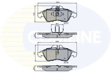Comline - Гальмівні колодки до дисків COMLINE CBP0212