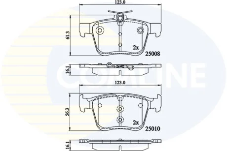 Comline - Гальмівні колодки до дисків COMLINE CBP02156