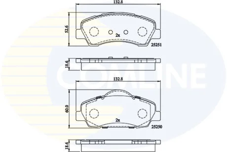 Comline - Гальмівні колодки до дисків COMLINE CBP02199