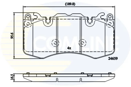 Comline - Гальмівні колодки до дисків COMLINE CBP02211