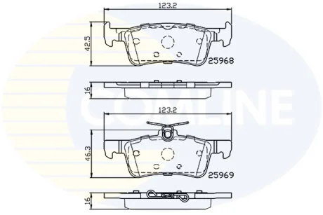 Comline - Гальмівні колодки до дисків COMLINE CBP02233