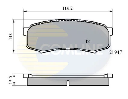 Comline - Гальмівні колодки до дисків COMLINE CBP0404