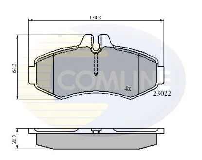Comline - Гальмівні колодки до дисків COMLINE CBP0480