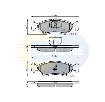 Comline - Гальмівні колодки до дисків COMLINE CBP0502