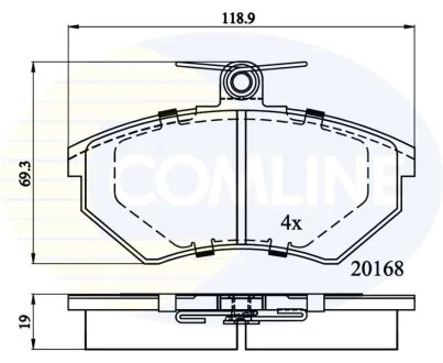 Comline - Гальмівні колодки до дисків COMLINE CBP0511