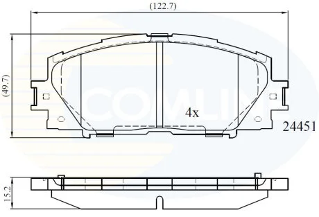 Comline - Гальмівні колодки до дисків COMLINE CBP06014