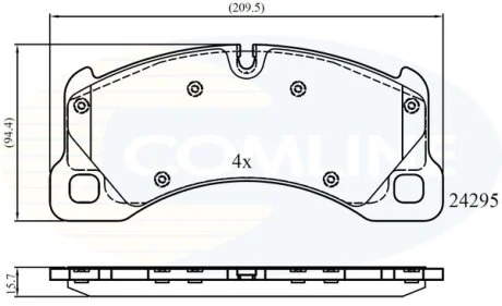 Comline - Гальмівні колодки до дисків COMLINE CBP06039