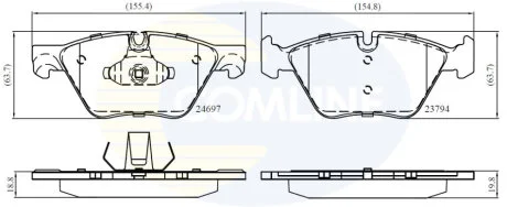 Comline - Гальмівні колодки до дисків COMLINE CBP06075