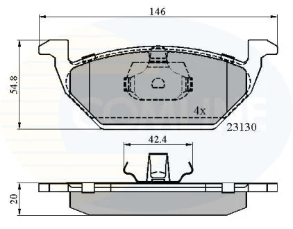 Comline - Гальмівні колодки до дисків COMLINE CBP0737