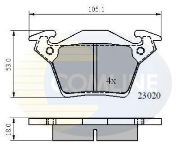 - Гальмівні колодки до дисків COMLINE CBP0888