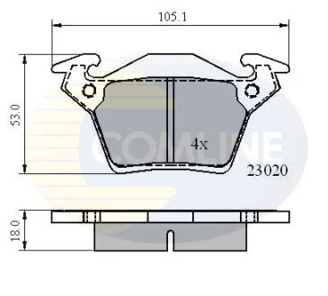 Comline - Гальмівні колодки до дисків COMLINE CBP0888