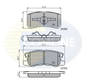 Comline - Гальмівні колодки до дисків COMLINE CBP0905